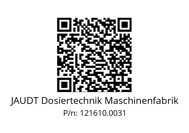   JAUDT Dosiertechnik Maschinenfabrik 121610.0031