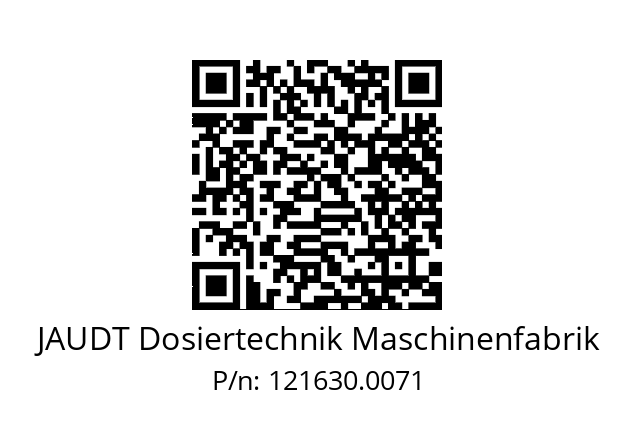   JAUDT Dosiertechnik Maschinenfabrik 121630.0071