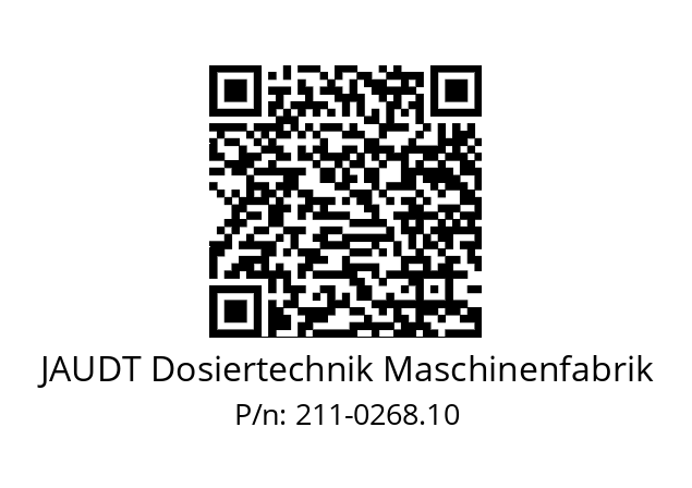   JAUDT Dosiertechnik Maschinenfabrik 211-0268.10