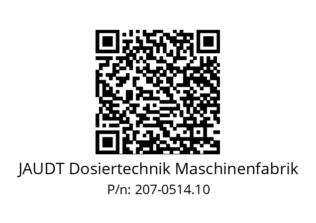   JAUDT Dosiertechnik Maschinenfabrik 207-0514.10