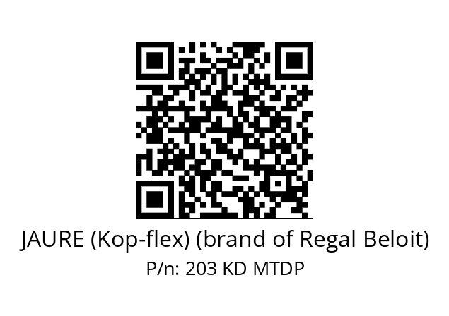   JAURE (Kop-flex) (brand of Regal Beloit) 203 KD MTDP