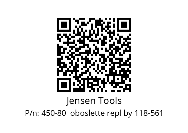   Jensen Tools 450-80  oboslette repl by 118-561