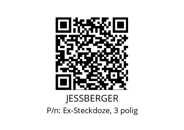   JESSBERGER Ex-Steckdoze, 3 polig