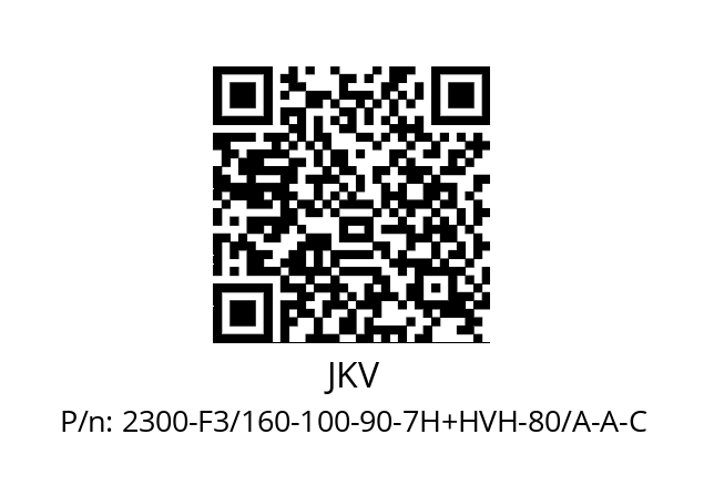   JKV 2300-F3/160-100-90-7H+HVH-80/A-A-C