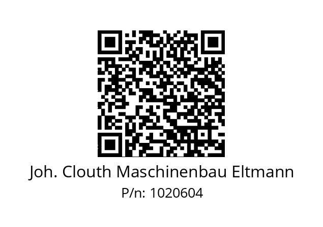   Joh. Clouth Maschinenbau Eltmann 1020604