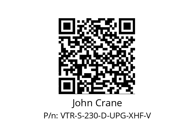   John Crane VTR-S-230-D-UPG-XHF-V