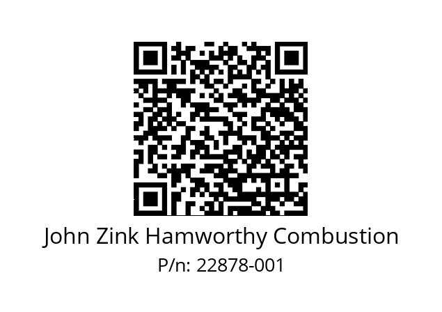   John Zink Hamworthy Combustion 22878-001