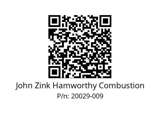   John Zink Hamworthy Combustion 20029-009