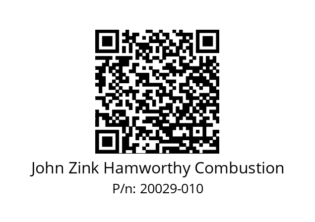   John Zink Hamworthy Combustion 20029-010