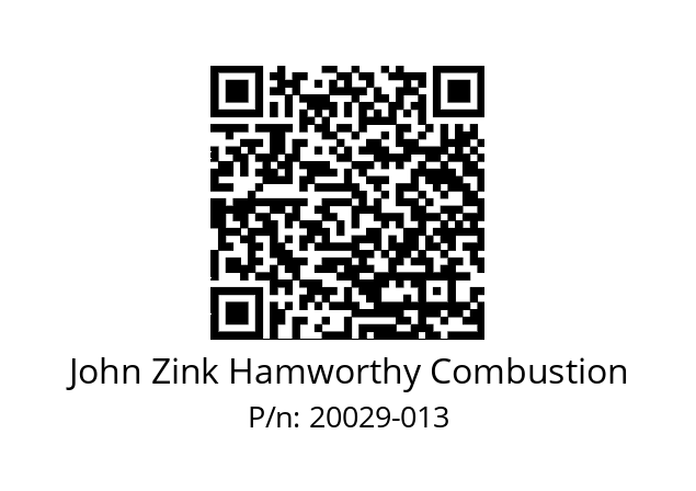   John Zink Hamworthy Combustion 20029-013