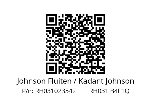   Johnson Fluiten / Kadant Johnson RH031023542        RH031 B4F1Q