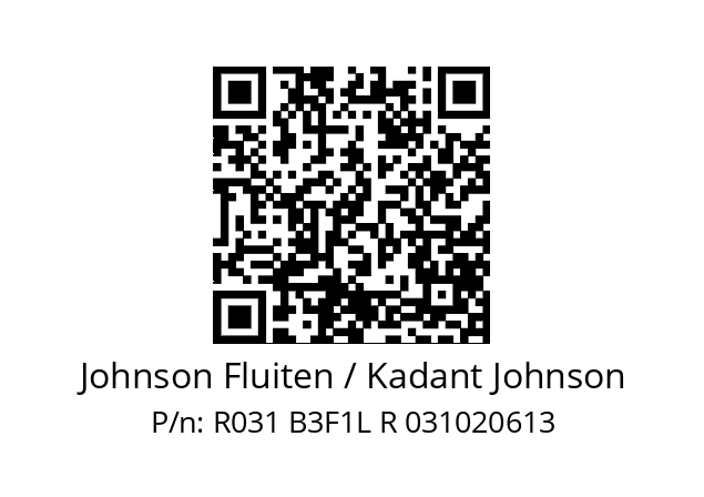   Johnson Fluiten / Kadant Johnson R031 B3F1L R 031020613