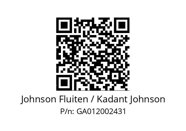   Johnson Fluiten / Kadant Johnson GA012002431