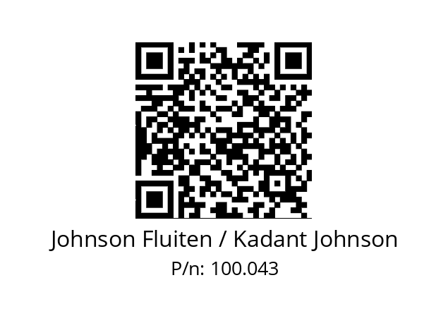   Johnson Fluiten / Kadant Johnson 100.043