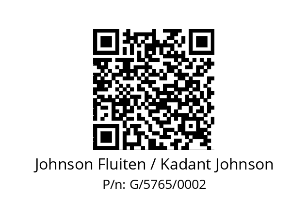   Johnson Fluiten / Kadant Johnson G/5765/0002