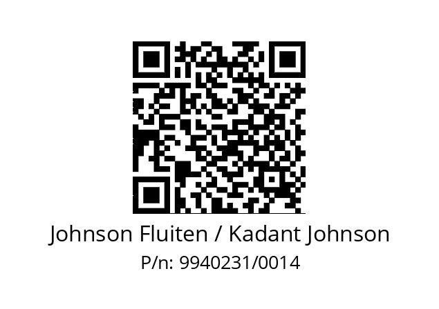   Johnson Fluiten / Kadant Johnson 9940231/0014