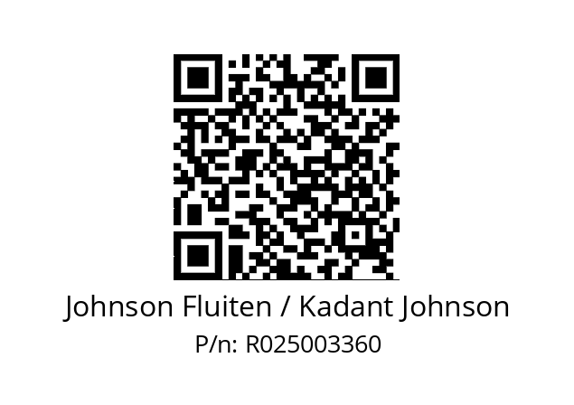   Johnson Fluiten / Kadant Johnson R025003360