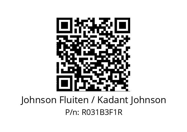   Johnson Fluiten / Kadant Johnson R031B3F1R