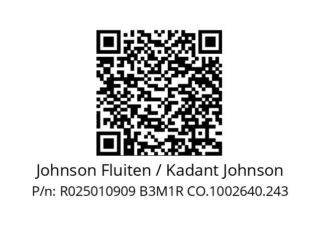   Johnson Fluiten / Kadant Johnson R025010909 B3M1R CO.1002640.243