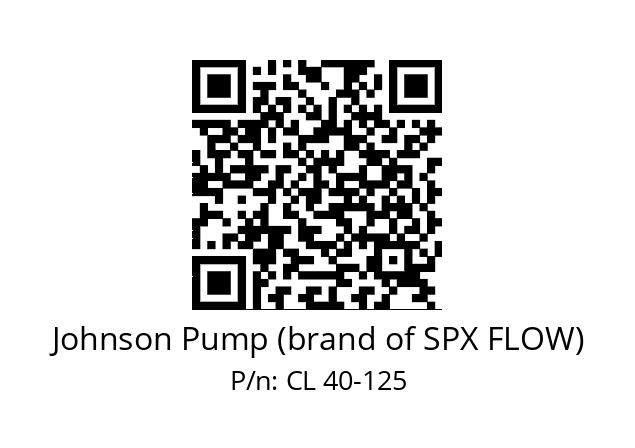   Johnson Pump (brand of SPX FLOW) CL 40-125