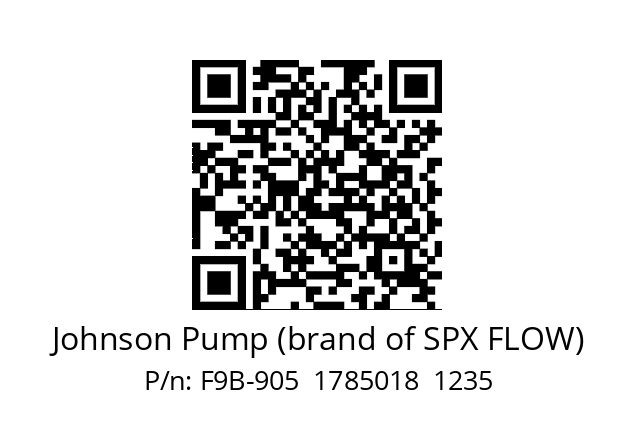   Johnson Pump (brand of SPX FLOW) F9B-905  1785018  1235