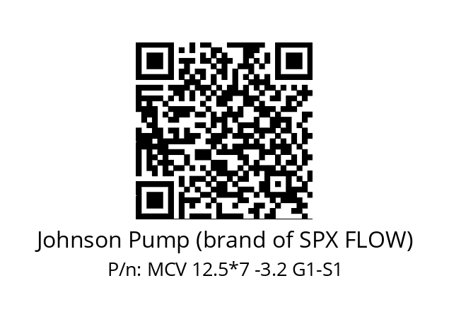   Johnson Pump (brand of SPX FLOW) MCV 12.5*7 -3.2 G1-S1