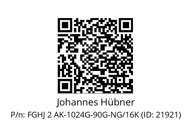   Johannes Hübner FGHJ 2 AK-1024G-90G-NG/16K (ID: 21921)