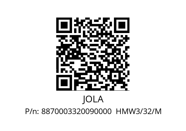   JOLA 8870003320090000  HMW3/32/M