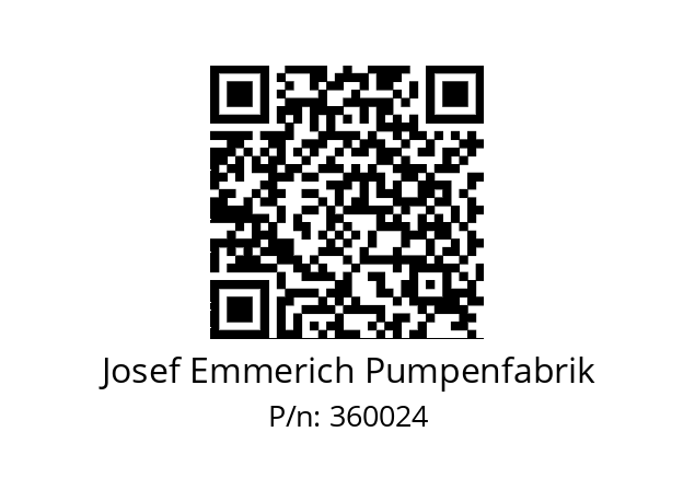   Josef Emmerich Pumpenfabrik 360024