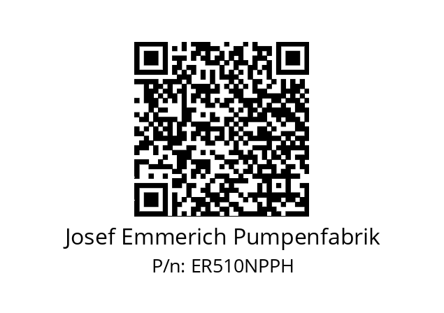   Josef Emmerich Pumpenfabrik ER510NPPH