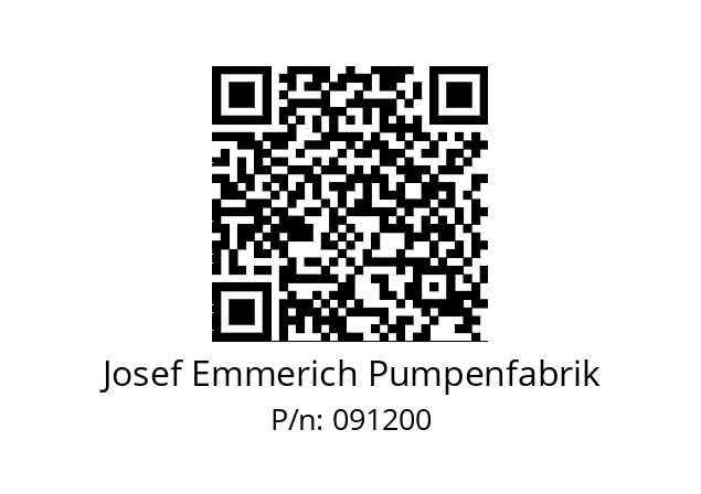   Josef Emmerich Pumpenfabrik 091200