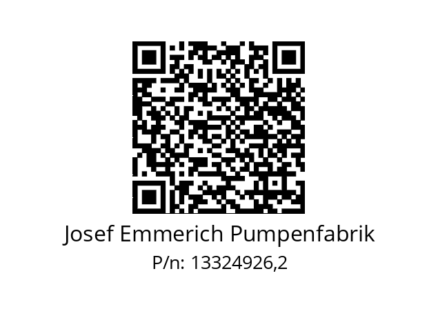   Josef Emmerich Pumpenfabrik 13324926,2