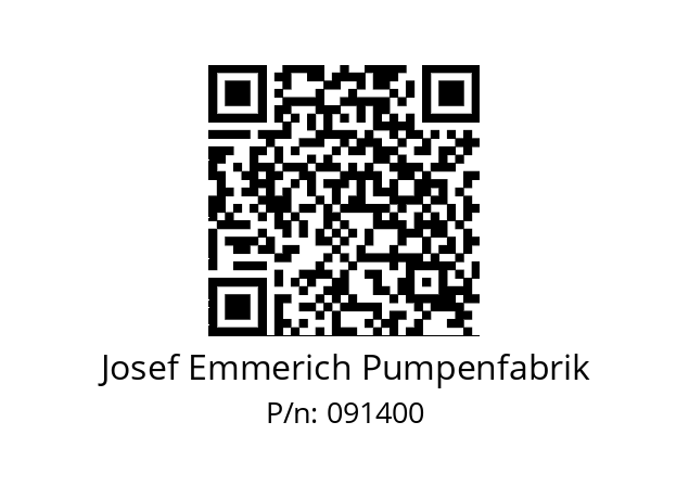   Josef Emmerich Pumpenfabrik 091400