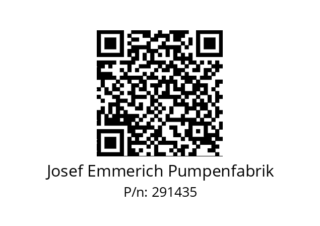   Josef Emmerich Pumpenfabrik 291435