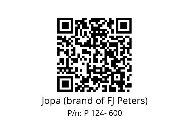   Jopa (brand of FJ Peters) P 124- 600