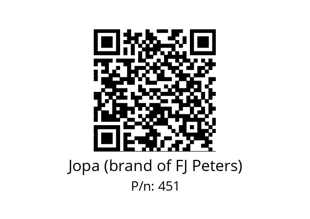   Jopa (brand of FJ Peters) 451