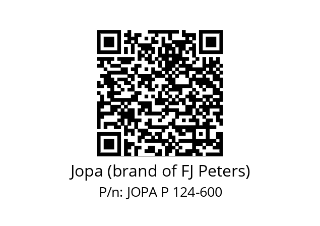   Jopa (brand of FJ Peters) JOPA P 124-600