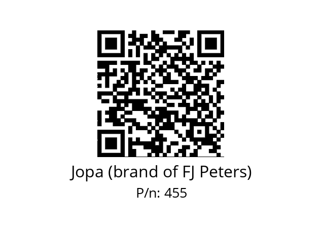   Jopa (brand of FJ Peters) 455