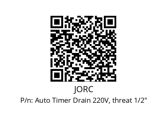   JORC Auto Timer Drain 220V, threat 1/2"