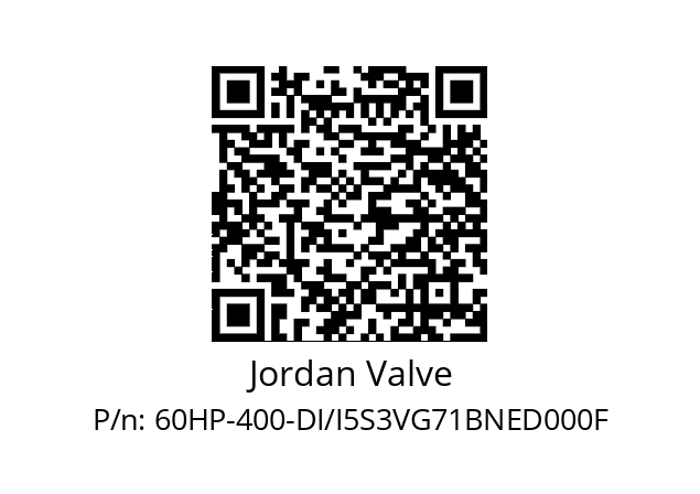   Jordan Valve 60HP-400-DI/I5S3VG71BNED000F