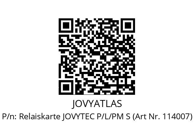   JOVYATLAS Relaiskarte JOVYTEC P/L/PM S (Art Nr. 114007)