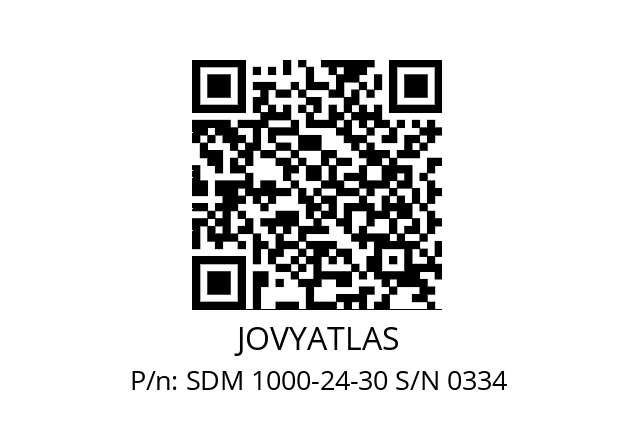   JOVYATLAS SDM 1000-24-30 S/N 0334