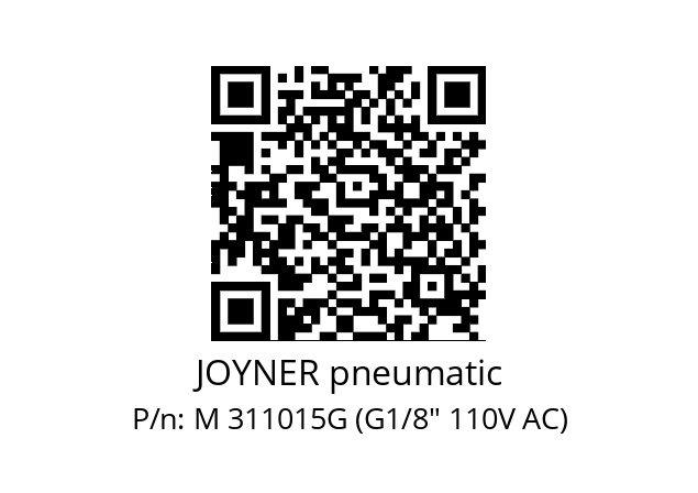   JOYNER pneumatic M 311015G (G1/8" 110V AC)