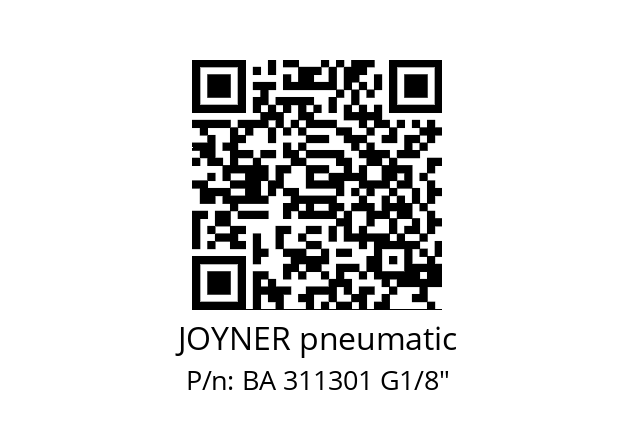   JOYNER pneumatic BA 311301 G1/8"