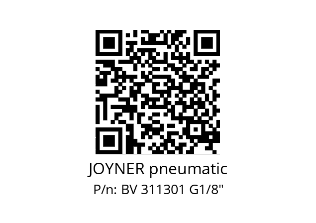   JOYNER pneumatic BV 311301 G1/8"