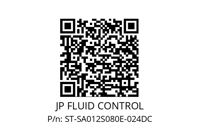   JP FLUID CONTROL ST-SA012S080E-024DC