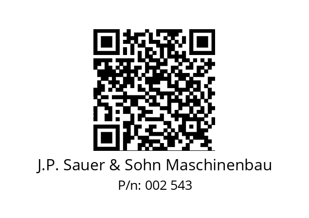   J.P. Sauer & Sohn Maschinenbau 002 543