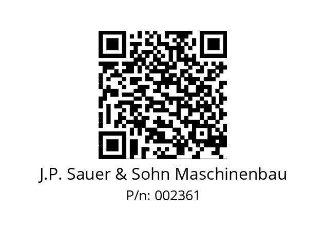   J.P. Sauer & Sohn Maschinenbau 002361