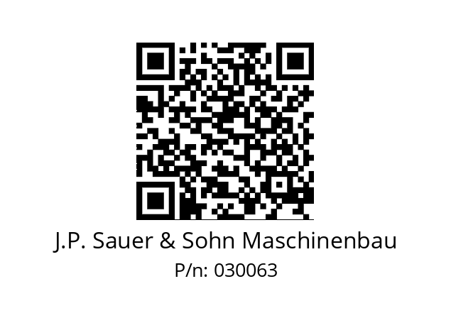   J.P. Sauer & Sohn Maschinenbau 030063