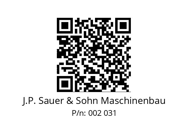   J.P. Sauer & Sohn Maschinenbau 002 031